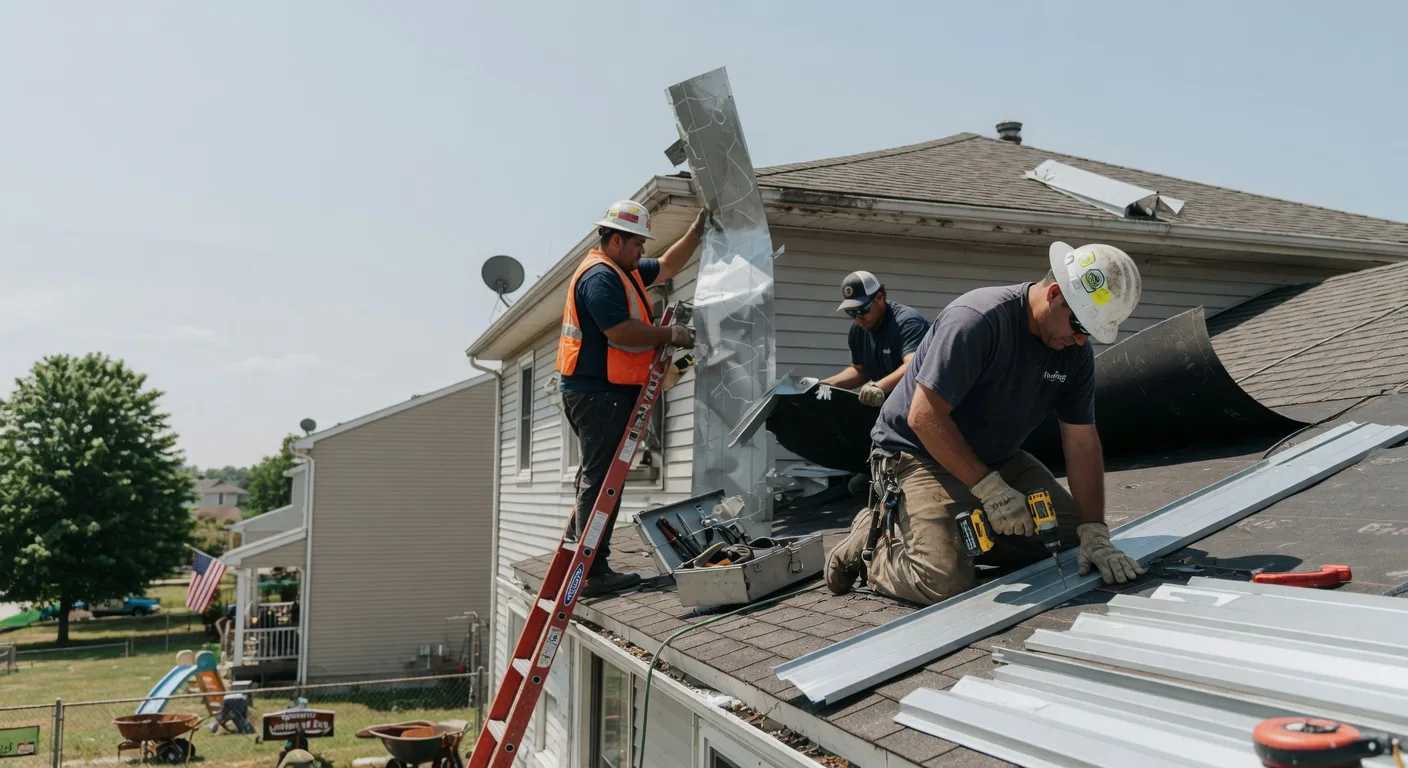 Storm Damage Metal Roof Repair in Blandford, MA